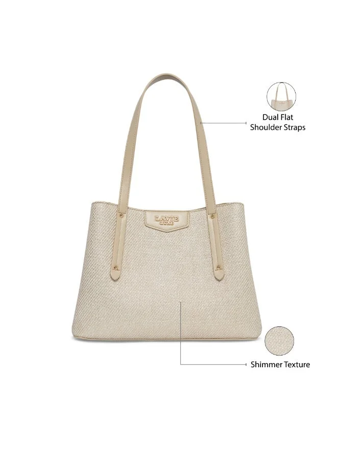Lavie  Luxe Women's Glam Bella 3 Comparment Medium (Beige) for Women | Best Price UAE